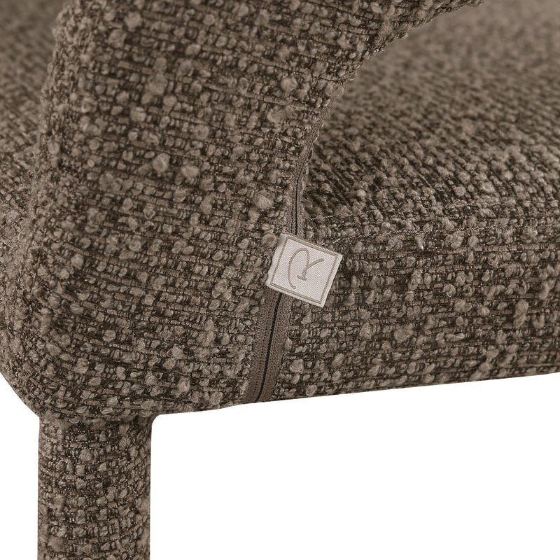 Esszimmerstuhl Gia in Brown Chunky mit Bronze-Beinen – Richmond