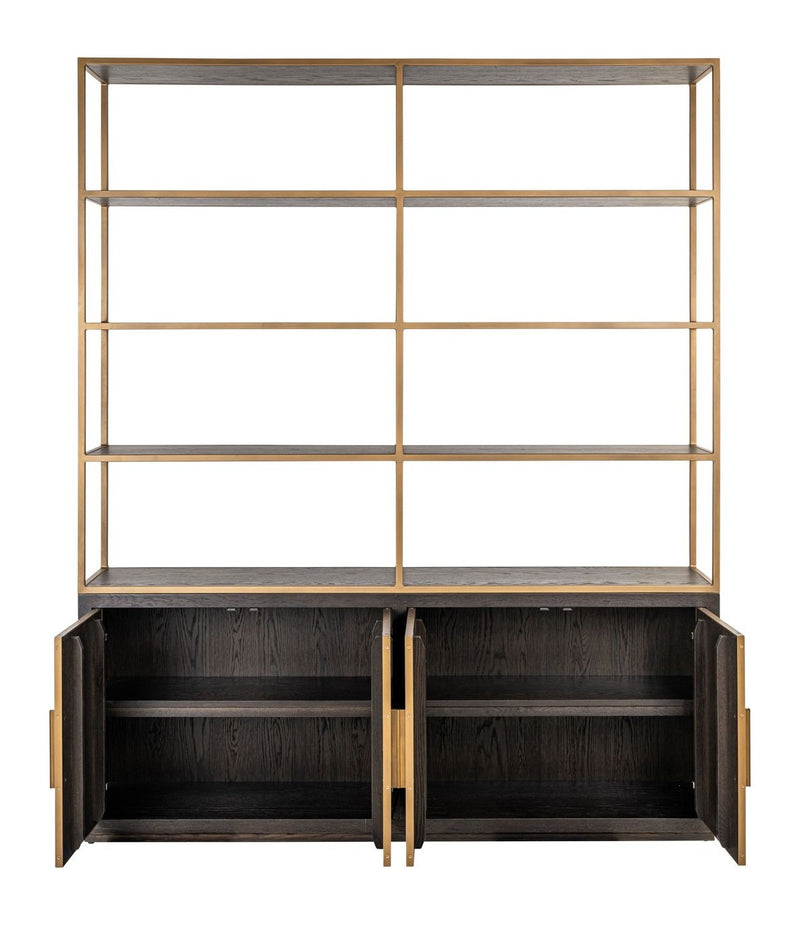 Vitrine Carter Large Eiche-braun, 4 offene Fächer, 220 cm