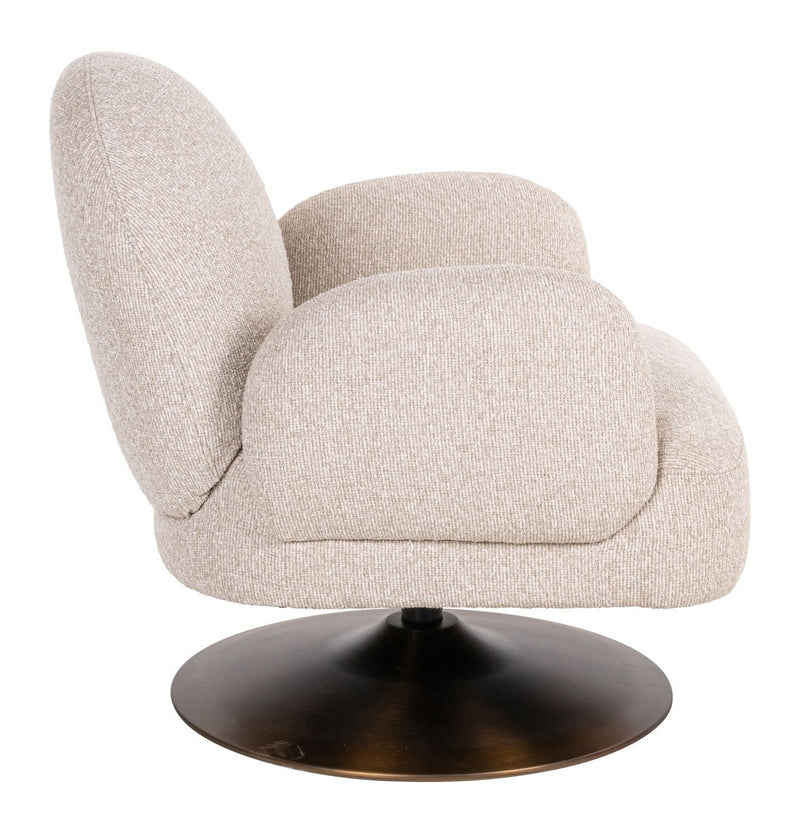 Richmond Lounge Sessel Kagney Biscotti mit Drehgestell, komfortabel