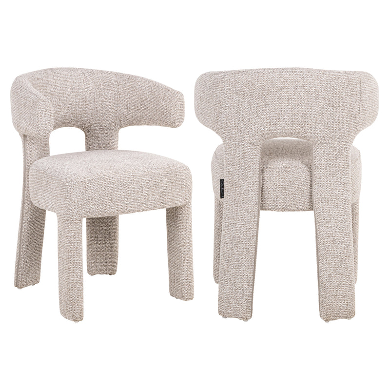 Esszimmerstuhl Nerio Natural Fancy mit gepolsterter Sitzfläche