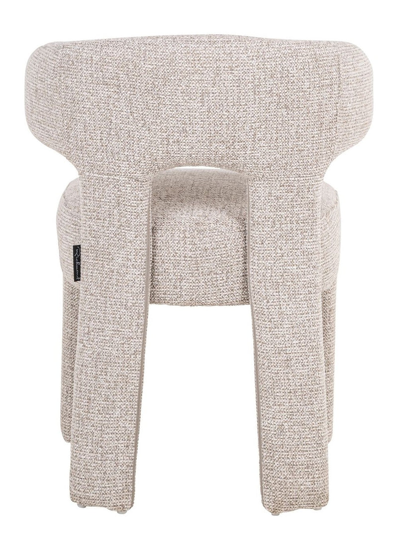 Esszimmerstuhl Nerio Natural Fancy mit gepolsterter Sitzfläche