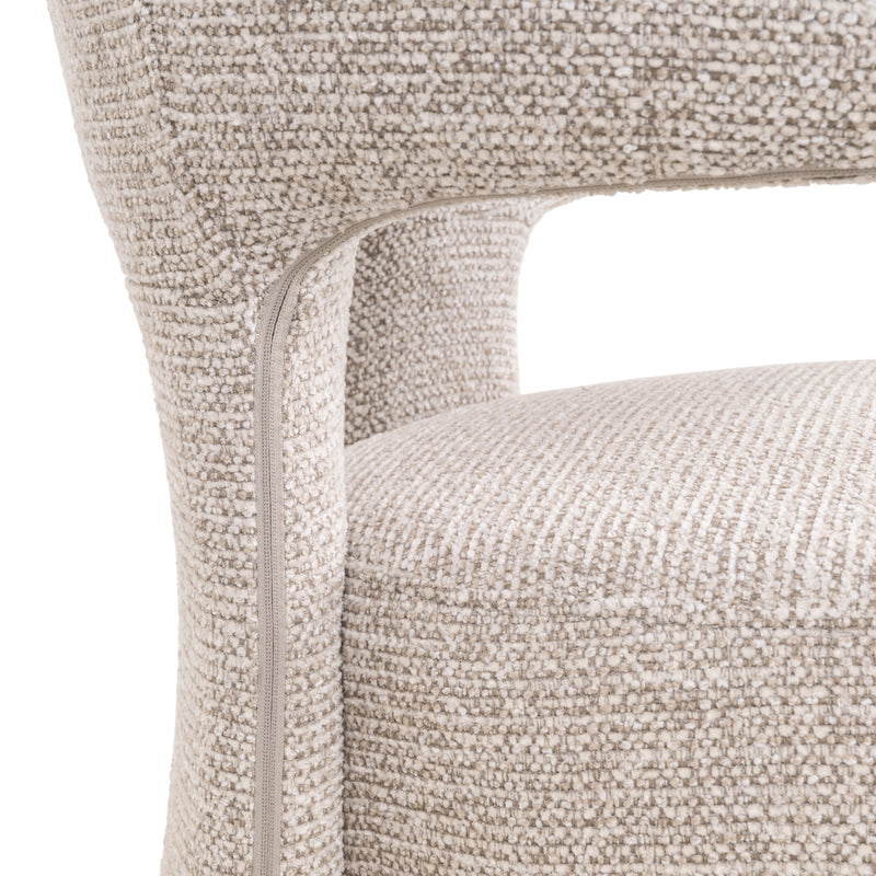 Esszimmerstuhl Nerio Natural Fancy mit gepolsterter Sitzfläche