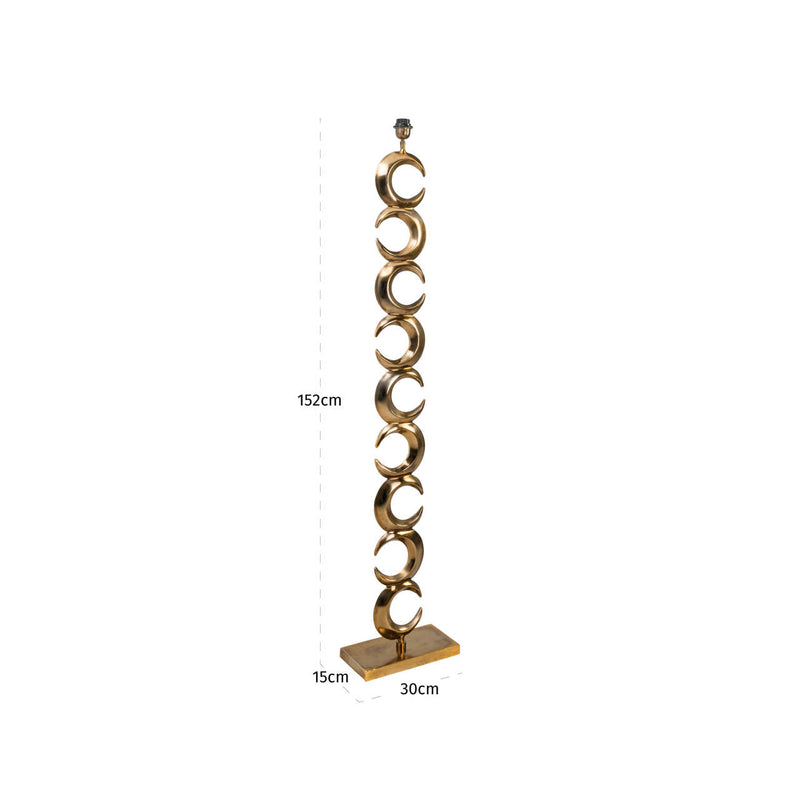 Stehlampe Amina brass antique - Richmond Design-Standleuchte E27