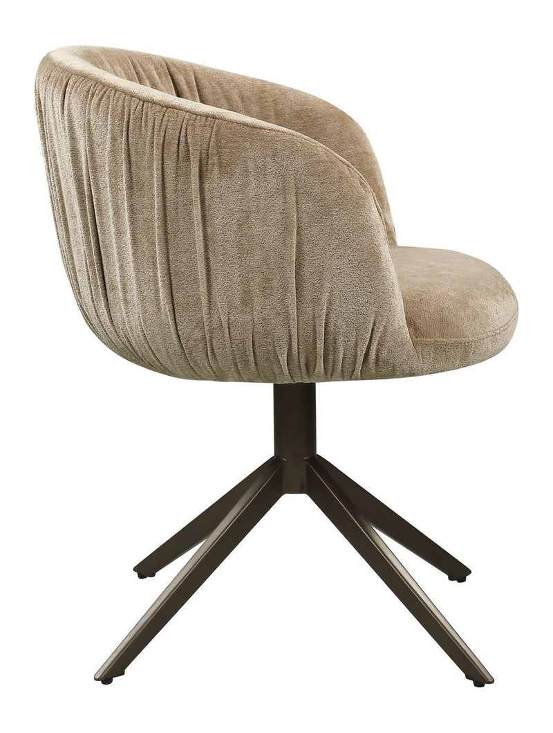 Esszimmerstuhl Cassi Sand Soft mit Drehgestell, weicher Bezug