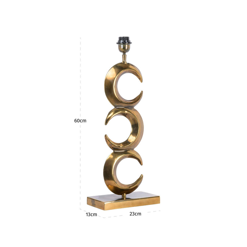 Tischlampe Amina Brass Antique Richmond, Metall, E27-Fassung