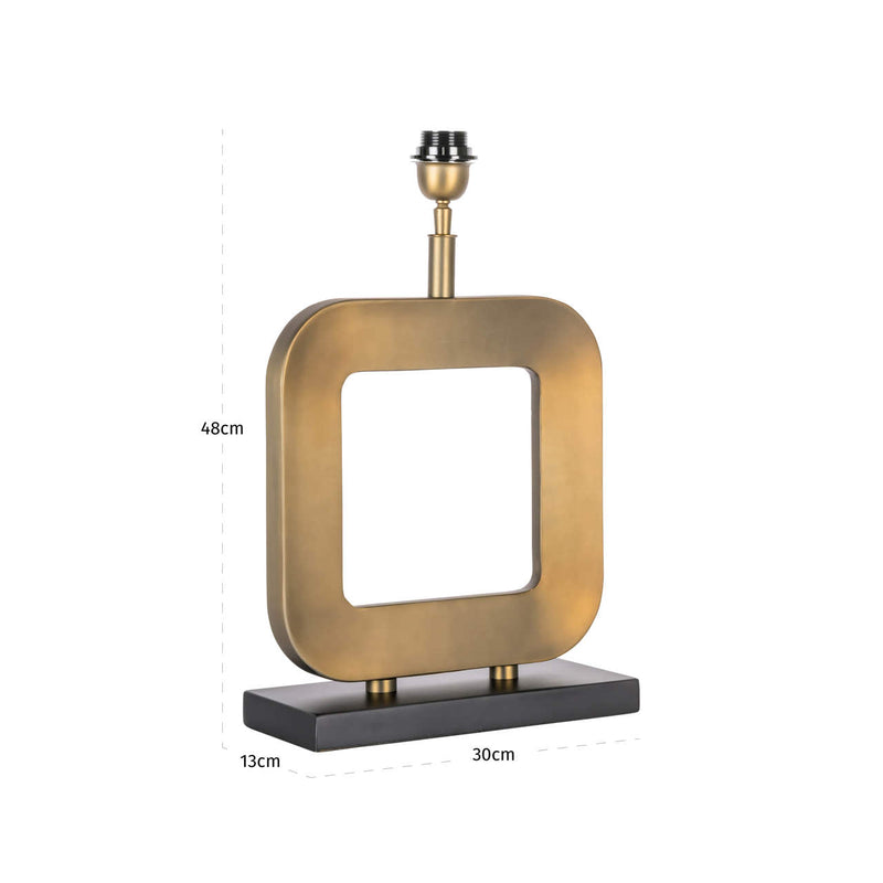 Richmond Tischlampe Park Brass Antique – E27 Fassung, Stahl