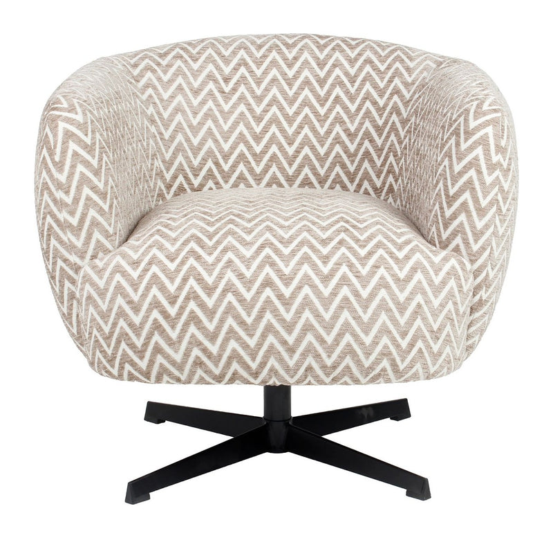 Lounge Stuhl Estelle Sand Chevron mit Drehfunktion - Richmond