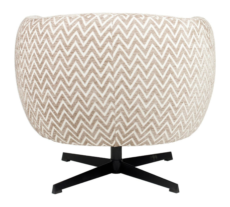 Lounge Stuhl Estelle Sand Chevron mit Drehfunktion - Richmond