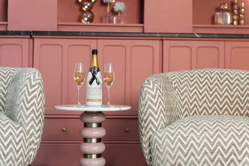 Lounge Stuhl Estelle Sand Chevron mit Drehfunktion - Richmond