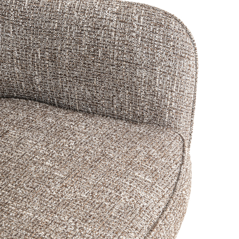 Esszimmerstuhl Ginerva Earth Tweed mit Drehgestell und Armlehnen