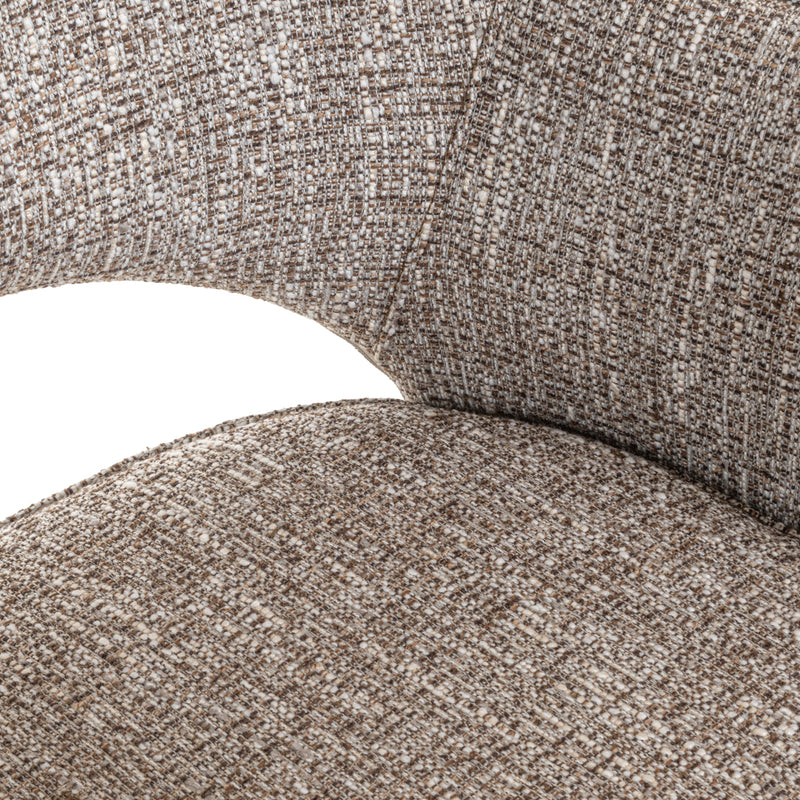 Esszimmerstuhl Ginerva Earth Tweed mit Drehgestell und Armlehnen