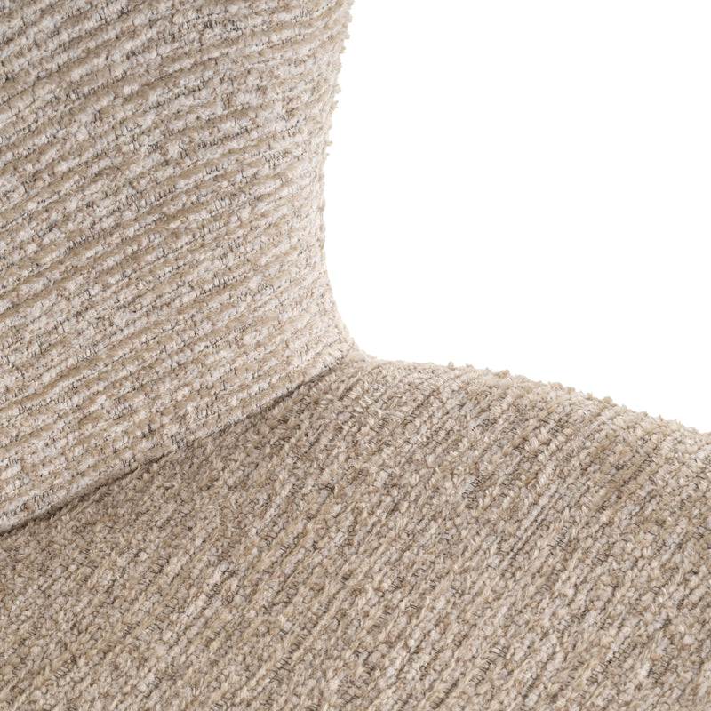 Esszimmerstuhl Sergio Natural Linear – Eisengestell mit Stoffbezug