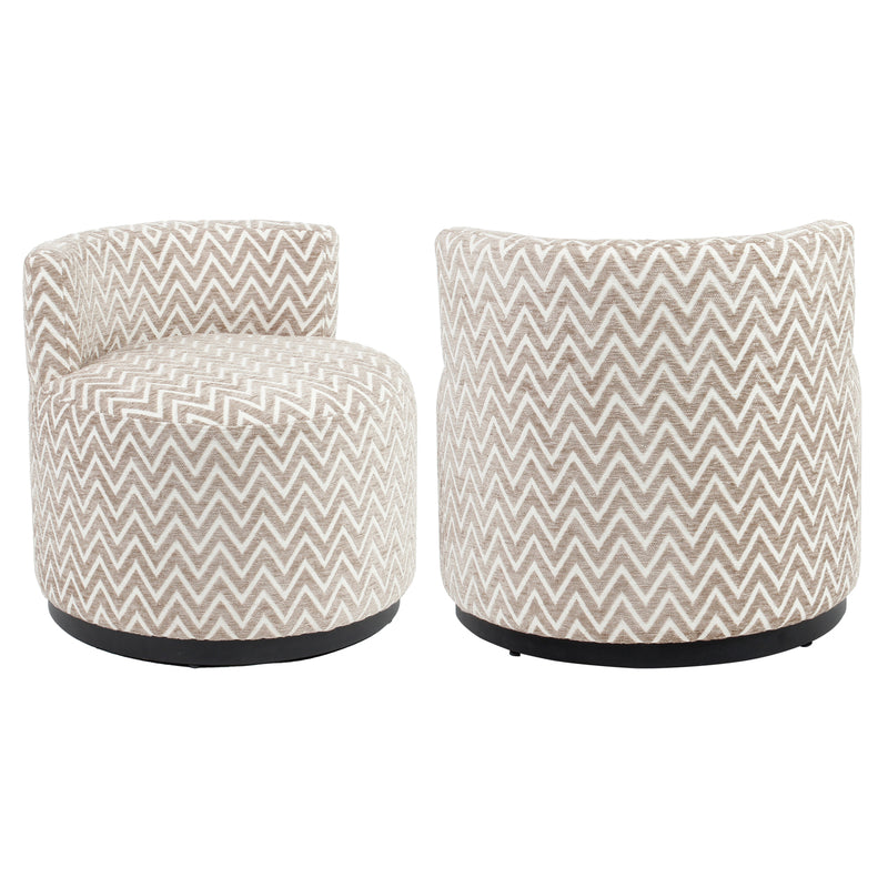 Lounge Stuhl Franny Sand Chevron – Richmond Akzentsessel