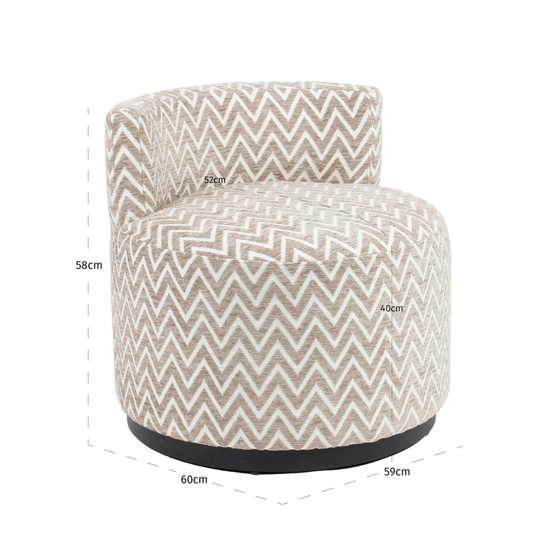 Lounge Stuhl Franny Sand Chevron – Richmond Akzentsessel
