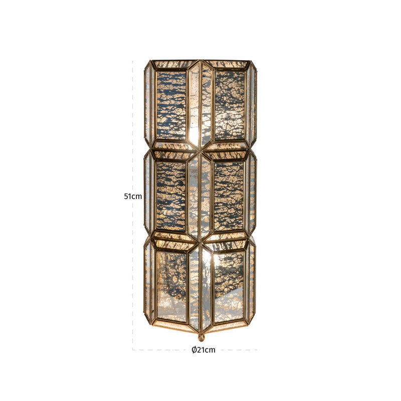 Tischlampe Yael brass antique – Richmond Design, E27 Fassung