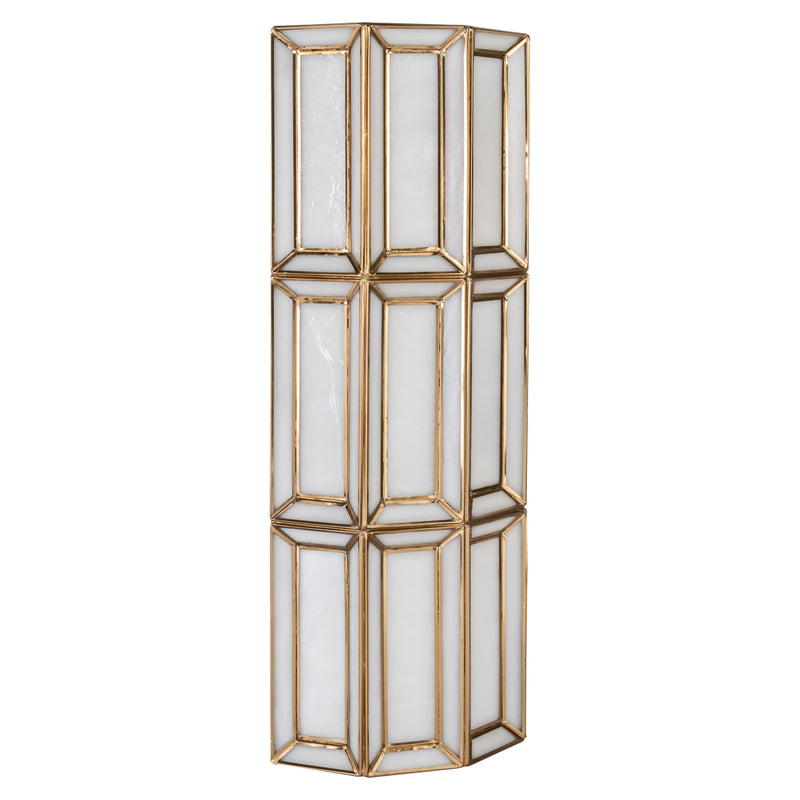 Wandlampe Opal Brass Antique – Richmond Design mit Glas & Messing