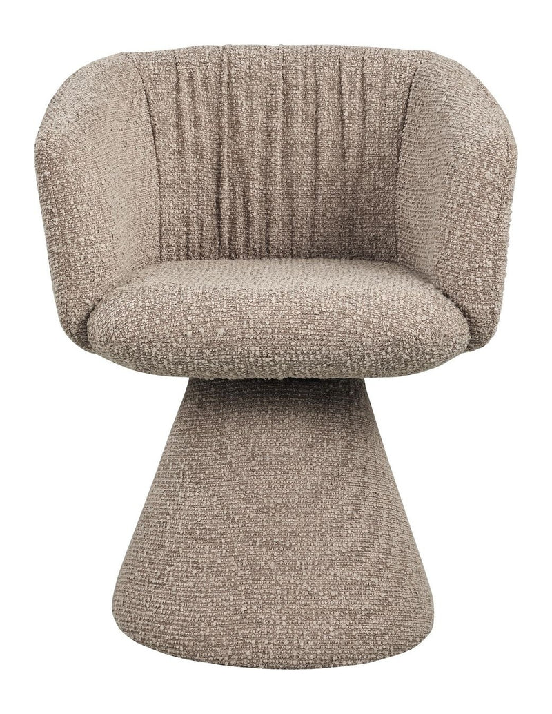 Esszimmerstuhl Madeline Mocca mit Drehfunktion – Richmond Chunky-Bezug