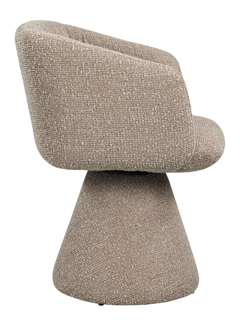 Esszimmerstuhl Madeline Mocca mit Drehfunktion – Richmond Chunky-Bezug
