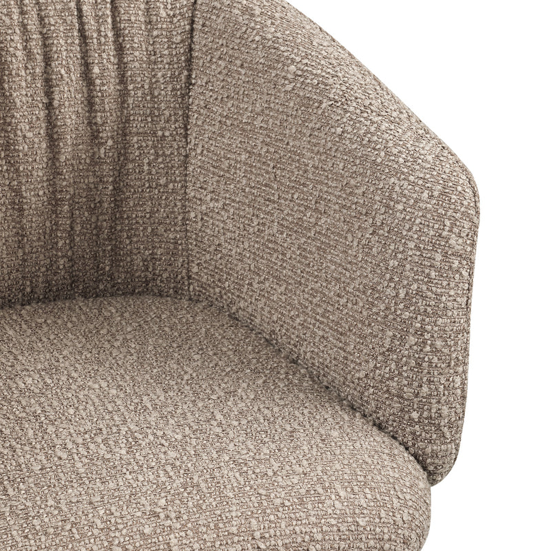 Esszimmerstuhl Madeline Mocca mit Drehfunktion – Richmond Chunky-Bezug