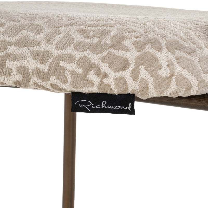 Barhocker Xenia Beige Leopard im 2er-Set mit Metallgestell