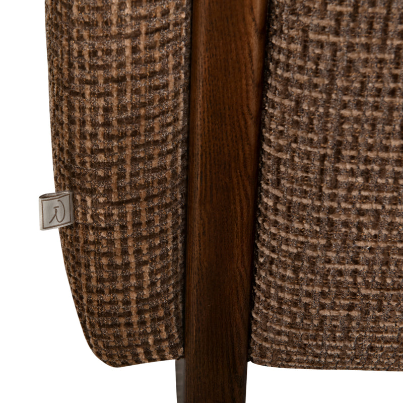 Richmond Bank Winslov braun Blockweave mit Eschenholz-Gestell