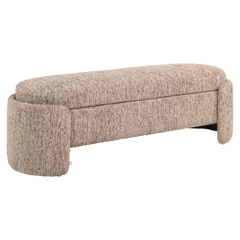 Sitzbank Cupid mocca mit Stauraum – Richmond, 150 cm breit