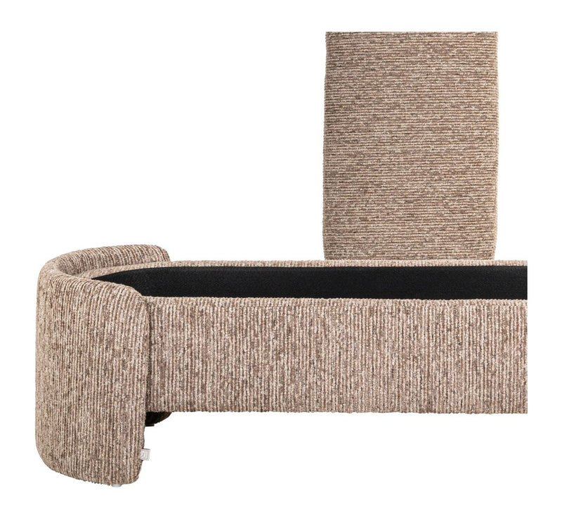 Sitzbank Cupid mocca mit Stauraum – Richmond, 150 cm breit