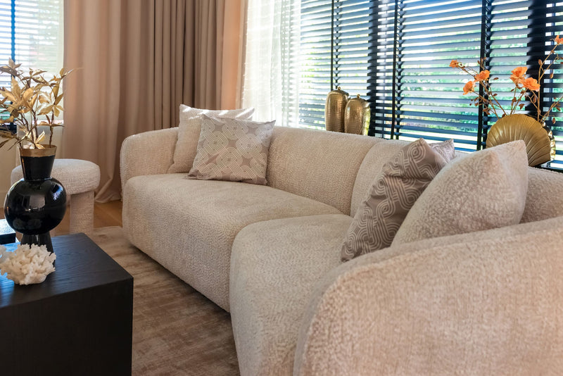 Sofa Armand natural blockweave – Richmond Design, 285 cm breit