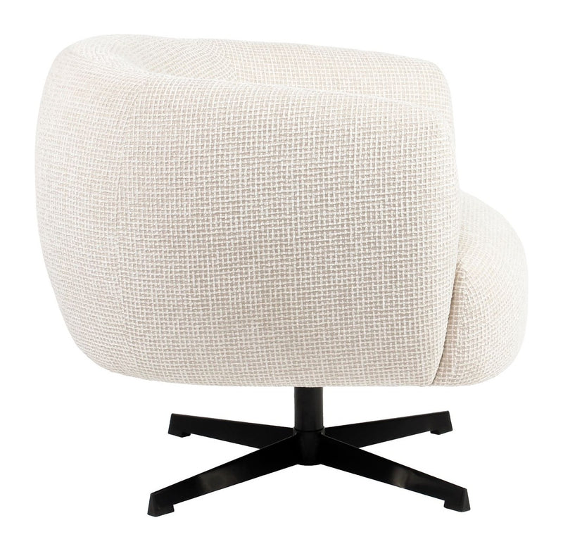Richmond Lounge Stuhl Estelle Beige Blockweave mit Drehfunktion