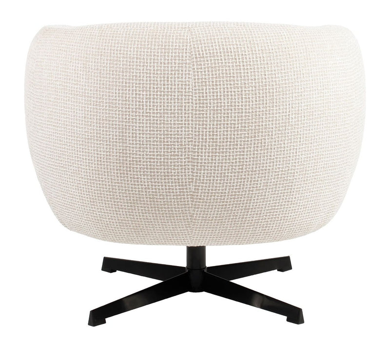 Richmond Lounge Stuhl Estelle Beige Blockweave mit Drehfunktion