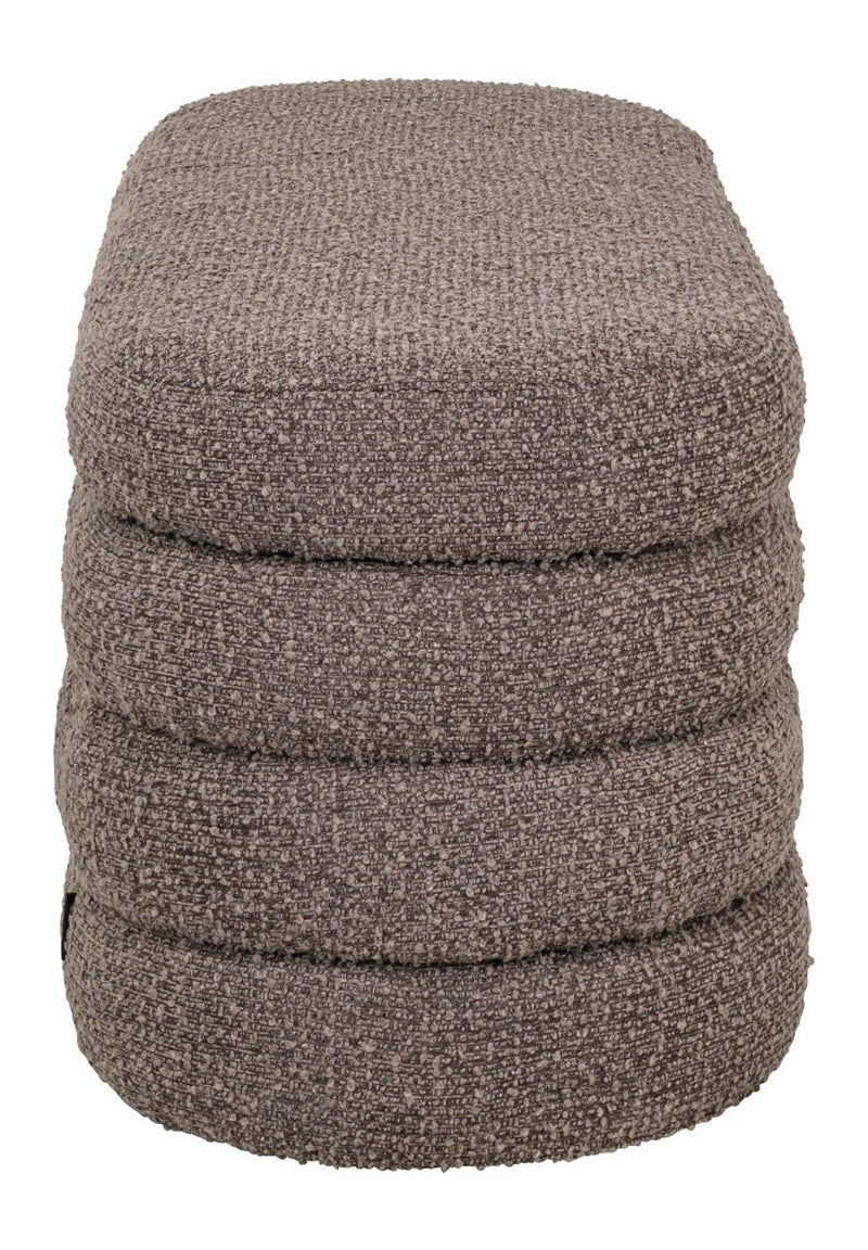 Richmond Hocker & Fußbank Camille brown chunky – XXL Pouf 130 cm