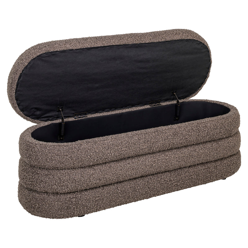Richmond Hocker & Fußbank Camille brown chunky – XXL Pouf 130 cm