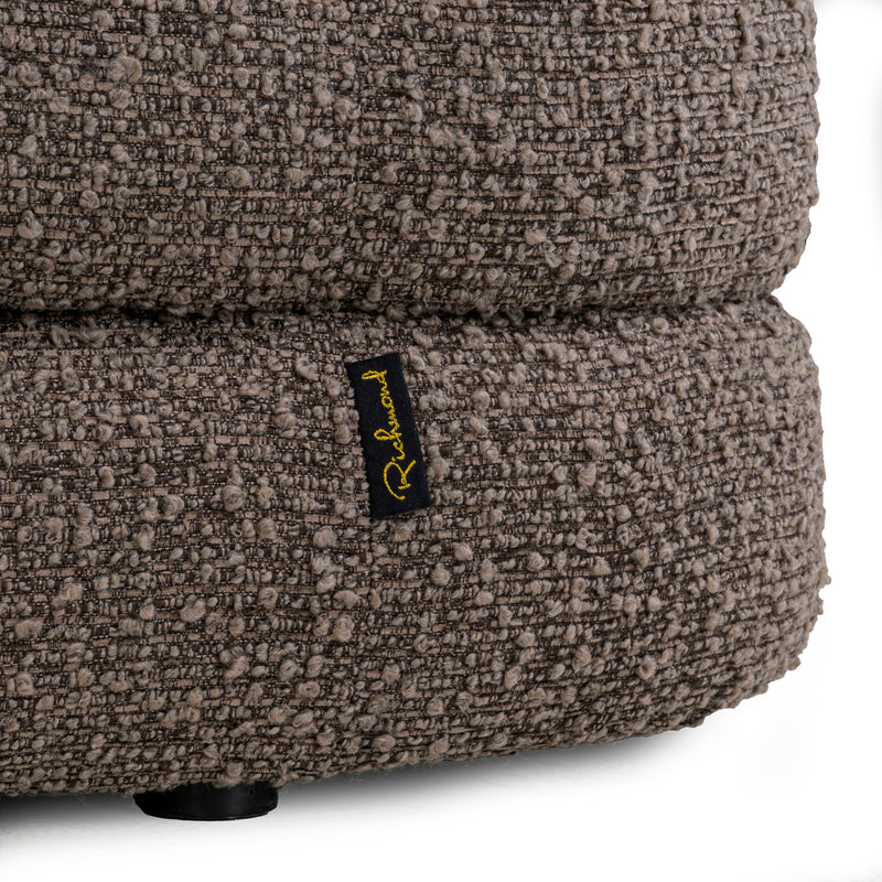Richmond Hocker & Fußbank Camille brown chunky – XXL Pouf 130 cm