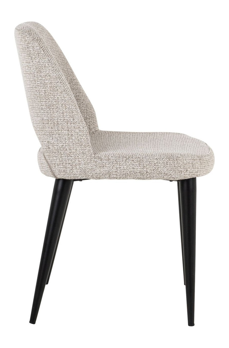 Esszimmerstuhl Tabitha im 2er-Set, natural fancy mit Metallbeinen