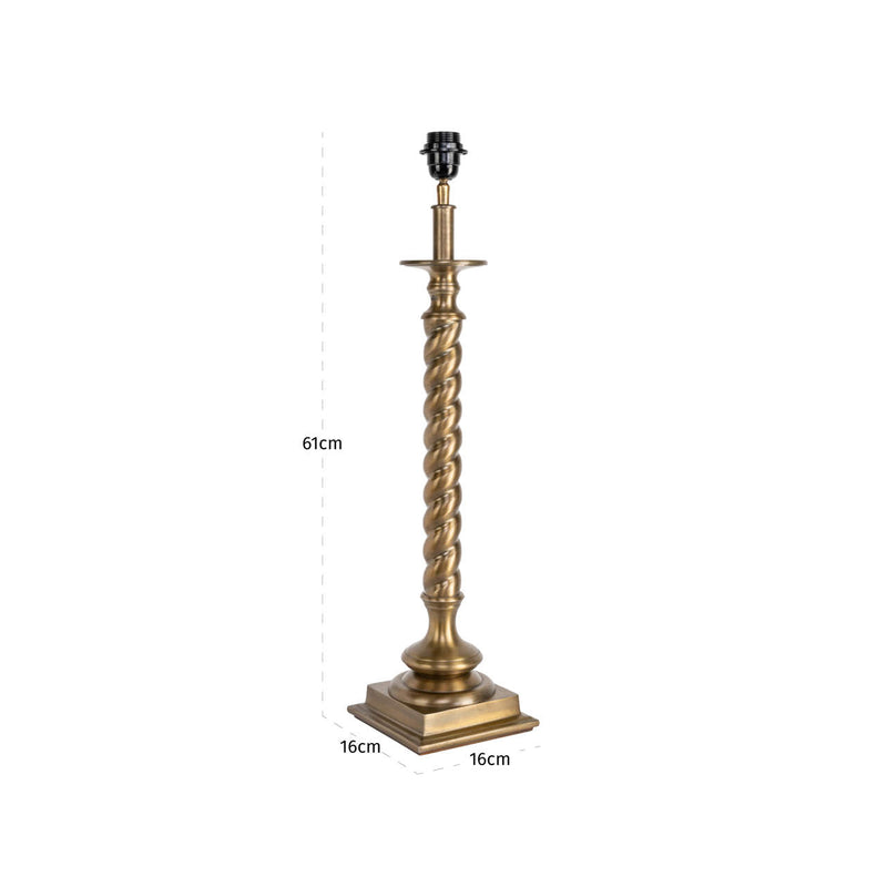 Richmond Tischlampe Slone Brass Antique – Aluminium, E27