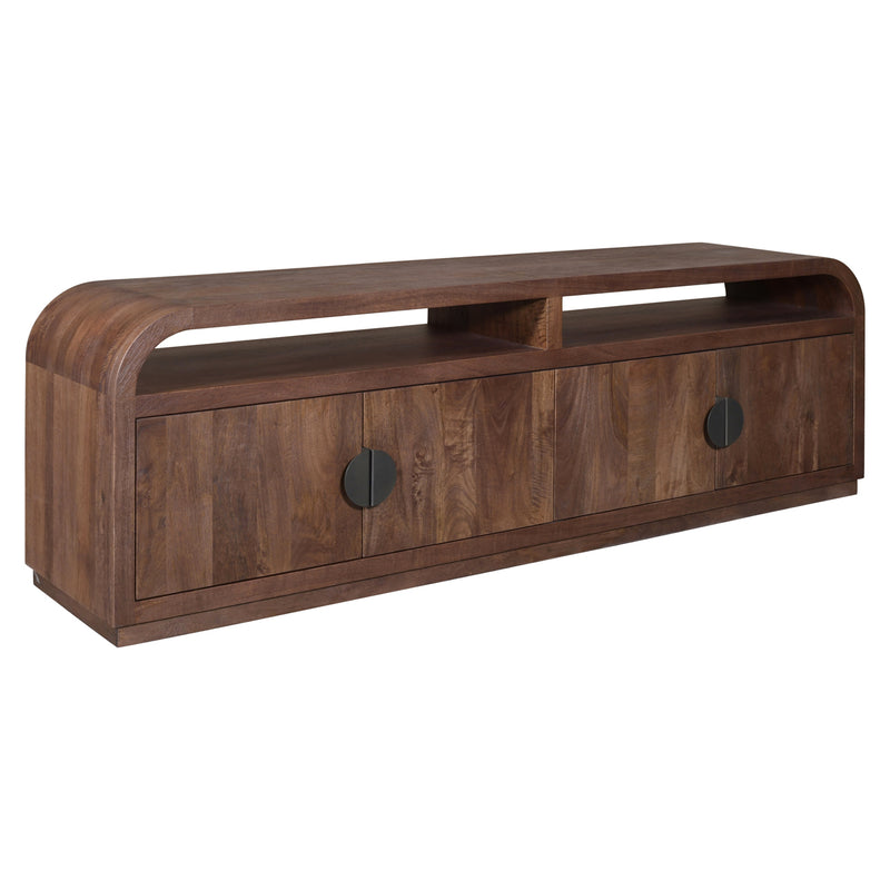 TV-Schrank Baldwin aus massivem Mangoholz, 180 cm, spicebrown