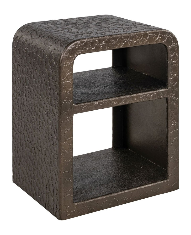 Nachttisch Dorma Brunzae – MDF & Metall, Schlafzimmer-Möbel