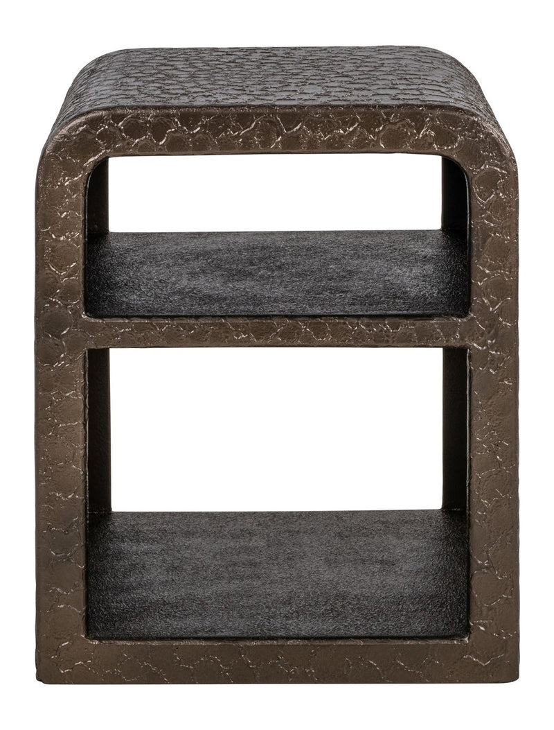 Nachttisch Dorma Brunzae – MDF & Metall, Schlafzimmer-Möbel