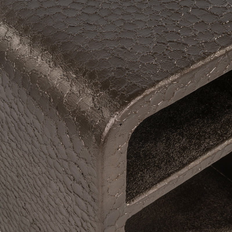Nachttisch Dorma Brunzae – MDF & Metall, Schlafzimmer-Möbel