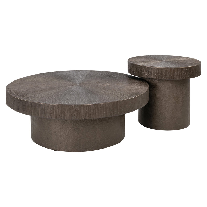 Richmond Couchtisch Lindo Brunzae, 2er-Set aus Metall und MDF