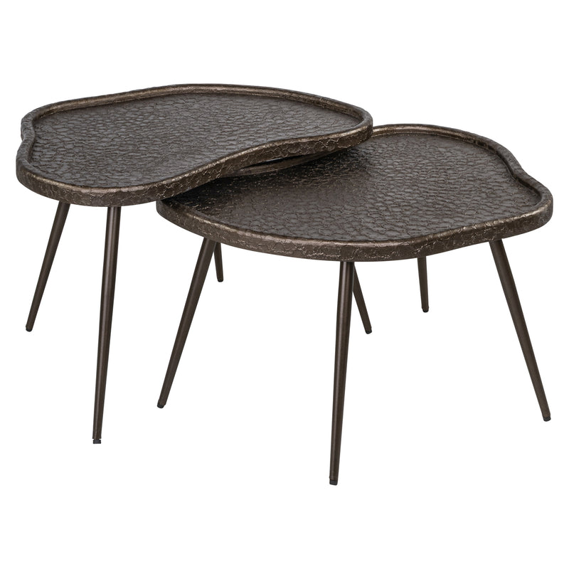 Richmond Couchtisch Bean Brunzae im 2er-Set aus MDF und Metall
