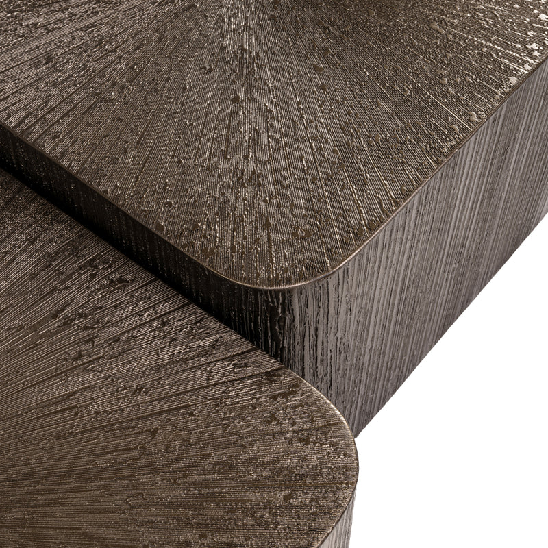 Richmond Couchtisch-Set Cubes Brunzae, 3 Tische, Mdf & Metall