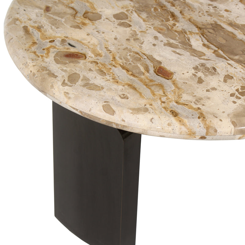 Couchtisch Bayonne Bronze im 2er-Set - Marmor & Messing