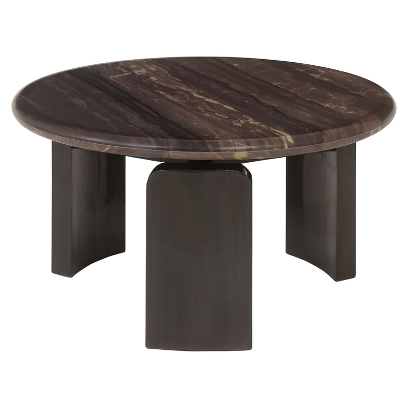 Couchtisch Menton burgundy im 2er-Set, Marmor & Messing, Richmond