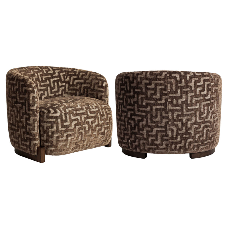 Lounge Stuhl Hannah von Richmond, Brown Labyrinth, fire retardant