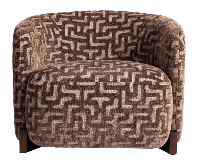 Lounge Stuhl Hannah von Richmond, Brown Labyrinth, fire retardant