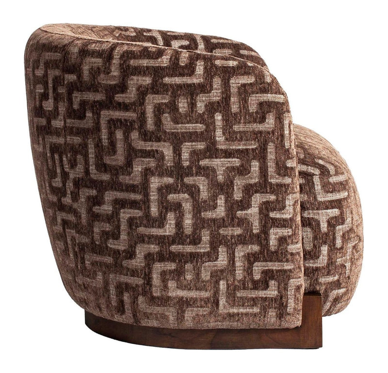Lounge Stuhl Hannah von Richmond, Brown Labyrinth, fire retardant