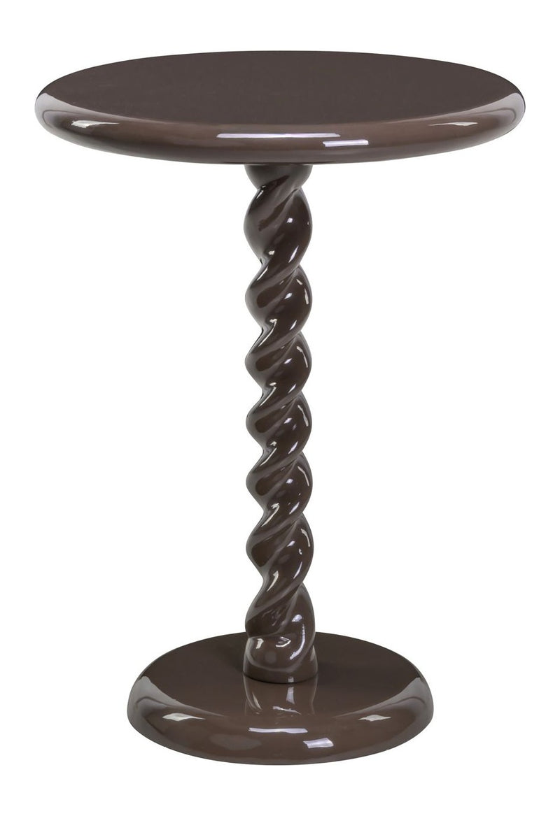 Beistelltisch Caspian Chestnut mit skulpturalem Drehfuß-Design