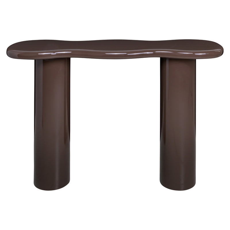 Konsole Cordelia Chestnut – Design-Konsolentisch mit Hochglanz-Optik
