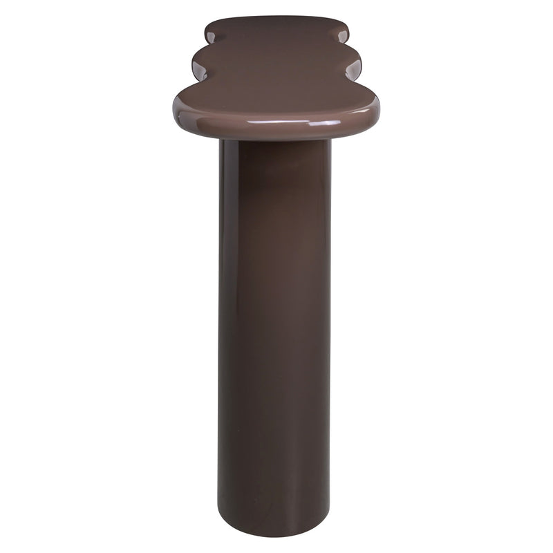 Konsole Cordelia Chestnut – Design-Konsolentisch mit Hochglanz-Optik